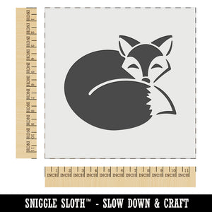 Fox Curled Up Sleeping Wall Cookie DIY Craft Reusable Stencil