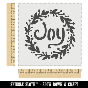 Joy in Wreath Christmas Wall Cookie DIY Craft Reusable Stencil