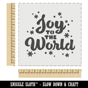 Joy to the World Snowflakes Christmas Wall Cookie DIY Craft Reusable Stencil