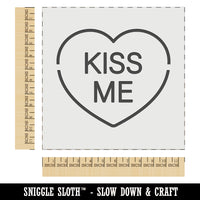 Kiss Me Conversation Heart Love Valentine's Day Wall Cookie DIY Craft Reusable Stencil