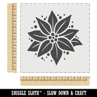 Poinsettia Flower Christmas Wall Cookie DIY Craft Reusable Stencil