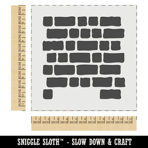 Rough Bricks Repeating Pattern Wall Cookie DIY Craft Reusable Stencil