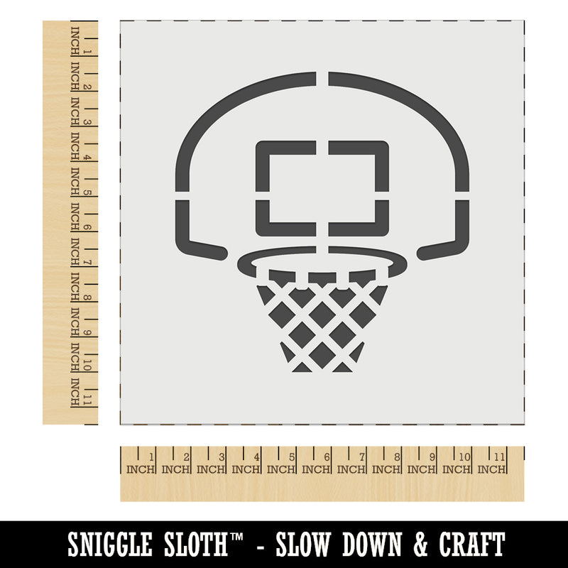 Basketball Hoop and Backboard Wall Cookie DIY Craft Reusable Stencil