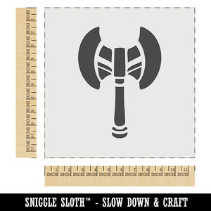 Battle Axe Dwarven Fantasy Weapon Wall Cookie DIY Craft Reusable Stencil