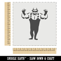 Buff Strong Bald Circus Man with Mustache Wall Cookie DIY Craft Reusable Stencil