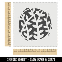 Circle of Leaves Vines Weeds Plants Wall Cookie DIY Craft Reusable Stencil