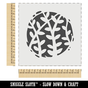 Circle of Leaves Vines Weeds Plants Wall Cookie DIY Craft Reusable Stencil