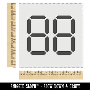 Digital Numbers Seven Segment Display Electronics Wall Cookie DIY Craft Reusable Stencil