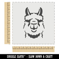 Fluffy Wooly Llama Head Wall Cookie DIY Craft Reusable Stencil