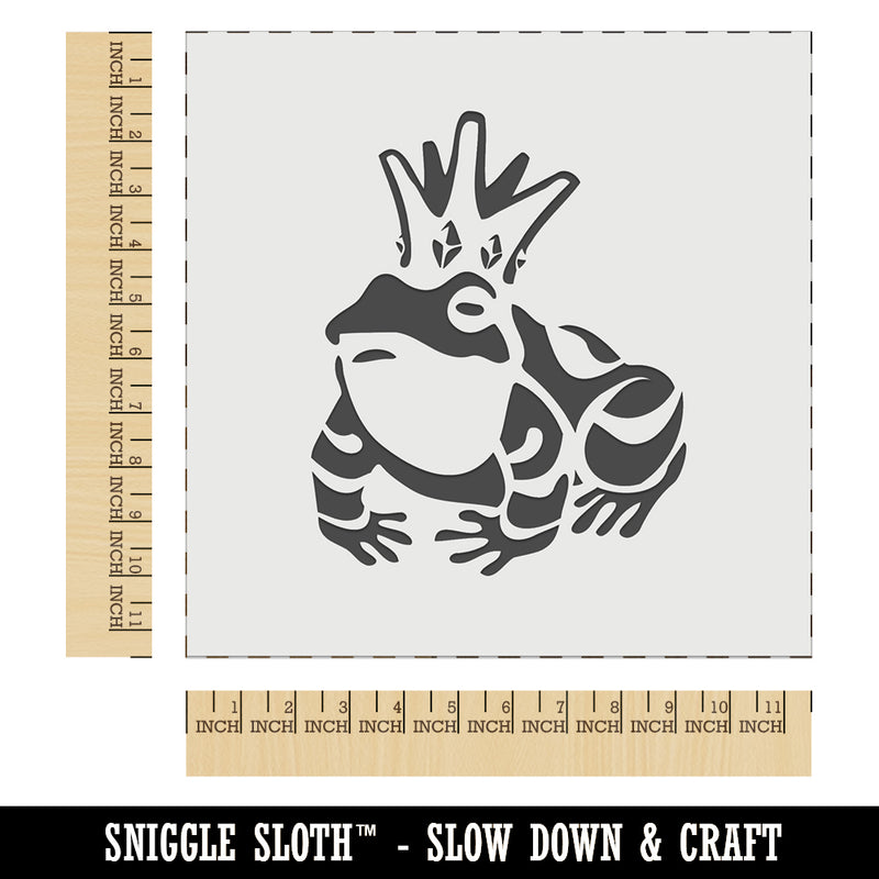 Frog Prince with Crown Wall Cookie DIY Craft Reusable Stencil