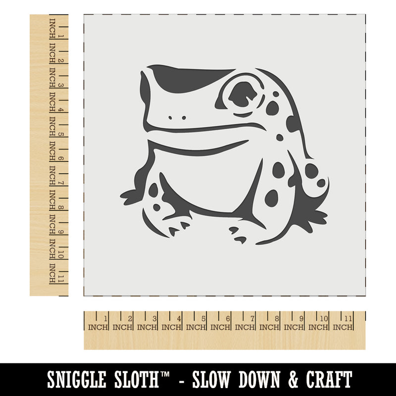 Frog Toad Sitting and Staring Wall Cookie DIY Craft Reusable Stencil