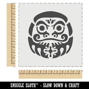 Japanese Daruma Doll Zen Buddhism Bodhidharma Wall Cookie DIY Craft Reusable Stencil