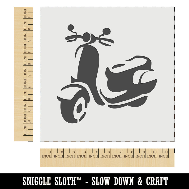 Moped Motor Scooter Motorcycle Vehicle Wall Cookie DIY Craft Reusable Stencil