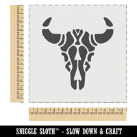 Southwestern Style Tribal Bull Cow Skull Wall Cookie DIY Craft Reusable Stencil