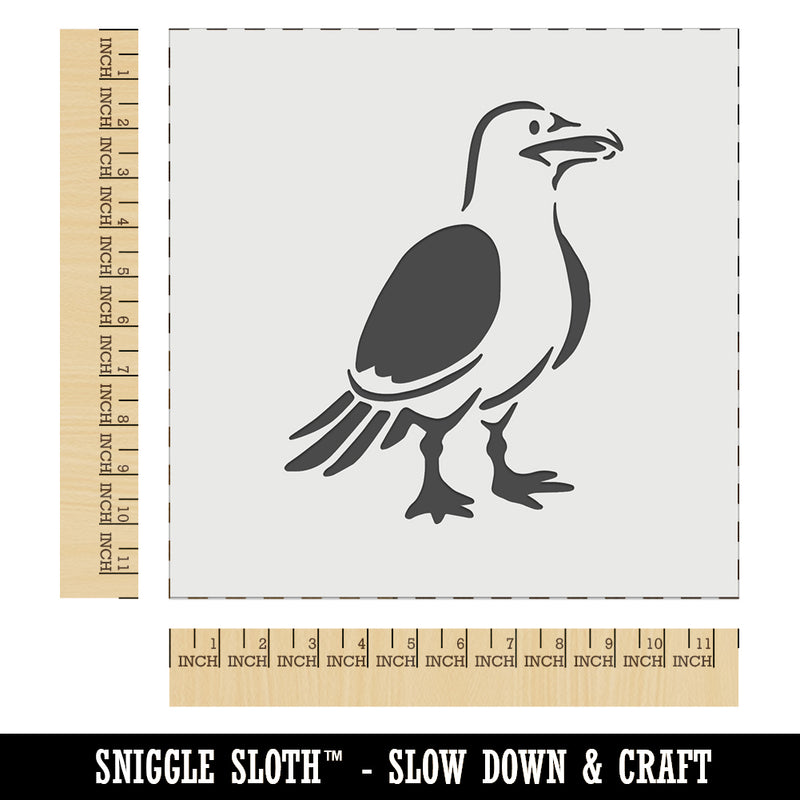 Standing Seagull Bird Wall Cookie DIY Craft Reusable Stencil