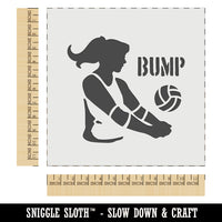 Volleyball Woman Bump Sports Move Wall Cookie DIY Craft Reusable Stencil