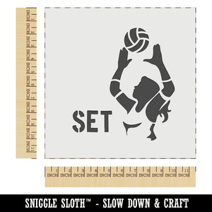 Volleyball Woman Set Sports Move Wall Cookie DIY Craft Reusable Stencil