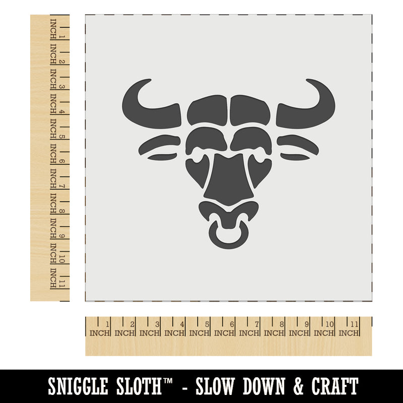 Water Buffalo Ox with Nose Ring Wall Cookie DIY Craft Reusable Stencil