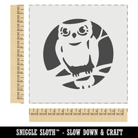 Wise Old Owl Sitting on Branch Wall Cookie DIY Craft Reusable Stencil