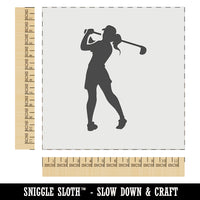 Woman Swinging Golf Club Wall Cookie DIY Craft Reusable Stencil