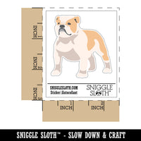 Bulldog English British Dog Solid Waterproof Vinyl Phone Tablet Laptop Water Bottle Sticker Set - 5 Pack