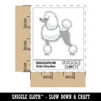 Standard Poodle Dog Solid Waterproof Vinyl Phone Tablet Laptop Water Bottle Sticker Set - 5 Pack
