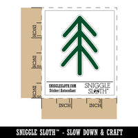 Simple Pine Tree Waterproof Vinyl Phone Tablet Laptop Water Bottle Sticker Set - 5 Pack