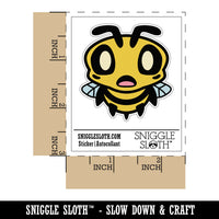 Cute Bee Shocked Waterproof Vinyl Phone Tablet Laptop Water Bottle Sticker Set - 5 Pack