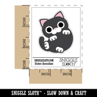 Round Cat Playful Waterproof Vinyl Phone Tablet Laptop Water Bottle Sticker Set - 5 Pack