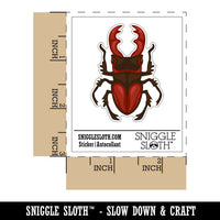 Stag Beetle Waterproof Vinyl Phone Tablet Laptop Water Bottle Sticker Set - 5 Pack