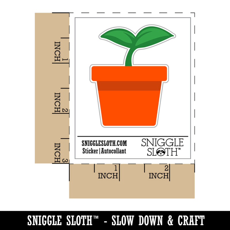Plant Sprout Gardening Solid Waterproof Vinyl Phone Tablet Laptop Water Bottle Sticker Set - 5 Pack