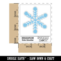 Snowflake Doodle Winter Waterproof Vinyl Phone Tablet Laptop Water Bottle Sticker Set - 5 Pack