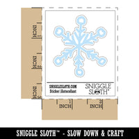 Snowflake Sketch Winter Waterproof Vinyl Phone Tablet Laptop Water Bottle Sticker Set - 5 Pack