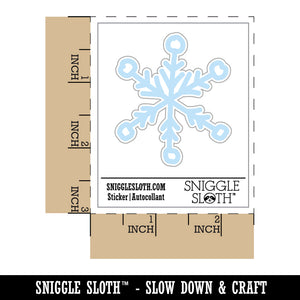 Snowflake Sketch Winter Waterproof Vinyl Phone Tablet Laptop Water Bottle Sticker Set - 5 Pack