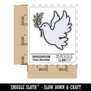 Peace Dove with Olive Branch Waterproof Vinyl Phone Tablet Laptop Water Bottle Sticker Set - 5 Pack