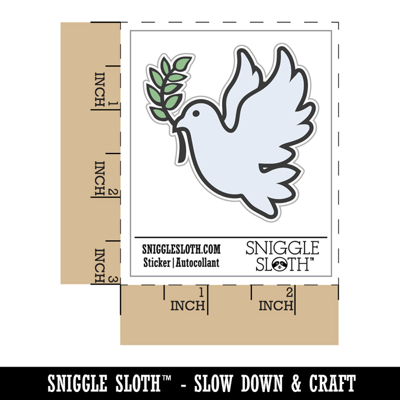 Peace Dove with Olive Branch Waterproof Vinyl Phone Tablet Laptop Water Bottle Sticker Set - 5 Pack