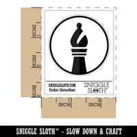 Chess Piece Black Bishop Waterproof Vinyl Phone Tablet Laptop Water Bottle Sticker Set - 5 Pack