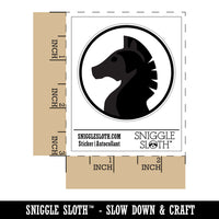 Chess Piece Black Knight Waterproof Vinyl Phone Tablet Laptop Water Bottle Sticker Set - 5 Pack