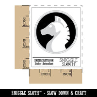 Chess Piece White Knight Waterproof Vinyl Phone Tablet Laptop Water Bottle Sticker Set - 5 Pack