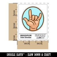 I Love You Hand Sign Language Waterproof Vinyl Phone Tablet Laptop Water Bottle Sticker Set - 5 Pack