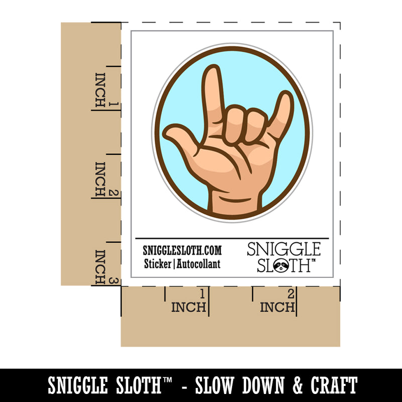I Love You Hand Sign Language Waterproof Vinyl Phone Tablet Laptop Water Bottle Sticker Set - 5 Pack