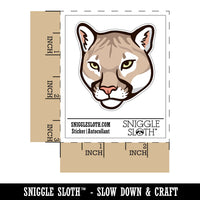 Cougar Head Mountain Lion Waterproof Vinyl Phone Tablet Laptop Water Bottle Sticker Set - 5 Pack