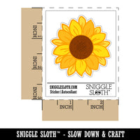 Cute Sunflower Doodle Waterproof Vinyl Phone Tablet Laptop Water Bottle Sticker Set - 5 Pack