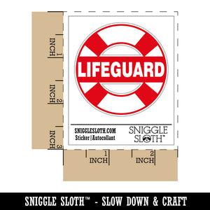 Lifeguard Lifesaver Buoy Waterproof Vinyl Phone Tablet Laptop Water Bottle Sticker Set - 5 Pack