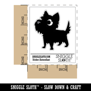 Lovable Cartoon Cairn Terrier Waterproof Vinyl Phone Tablet Laptop Water Bottle Sticker Set - 5 Pack