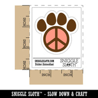 Paw Print Dog Cat Peace Sign Waterproof Vinyl Phone Tablet Laptop Water Bottle Sticker Set - 5 Pack