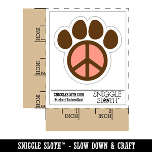 Paw Print Dog Cat Peace Sign Waterproof Vinyl Phone Tablet Laptop Water Bottle Sticker Set - 5 Pack