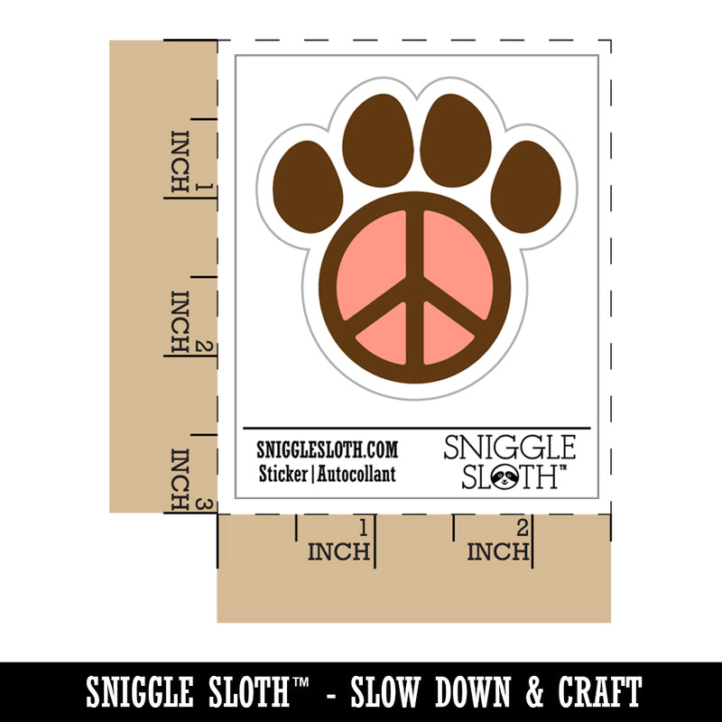 Paw Print Dog Cat Peace Sign Waterproof Vinyl Phone Tablet Laptop Water Bottle Sticker Set - 5 Pack