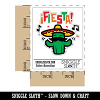 Fiesta Party Cactus with Sombrero Waterproof Vinyl Phone Tablet Laptop Water Bottle Sticker Set - 5 Pack