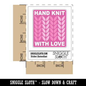 Hand Knit with Love Knitted Yarn Waterproof Vinyl Phone Tablet Laptop Water Bottle Sticker Set - 5 Pack